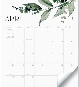 Aesthetic 2025-2026 Wall Calendar - Runs from January 2025 Until July 2026 - The Perfect Modern Greenery Calendar Planner for Easy Organizing